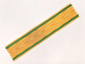 Baden, Ordensband  Friedensband zum Verdienstkreuz des Zähringer Löwen 1889. Breite 30mm, Länge 14cm