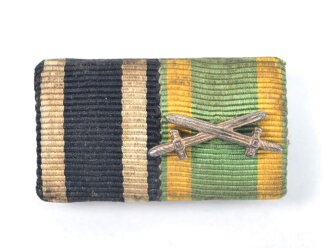 Baden, Bandspange Eisernes Kreuz 2. Klasse 1914, Orden vom Zähringer Löwen. Breite 30mm