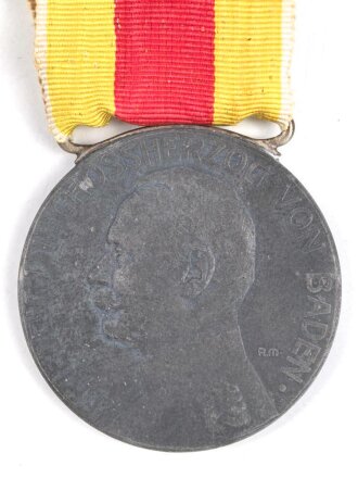 Baden, silberne Verdienstmedaille 1908-1918, Zink, am Band