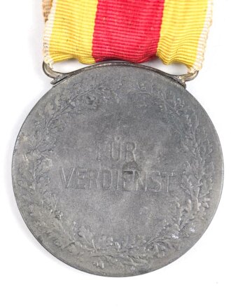 Baden, silberne Verdienstmedaille 1908-1918, Zink, am Band