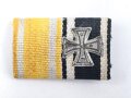 Sachsen Königreich, Bandspange Friedrich August Medaille, Eisernes Kreuz 2. Klasse. Breite 25mm