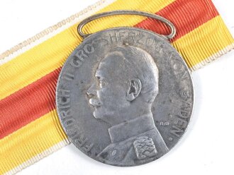 Baden, silberne Verdienstmedaille 1908-1918, Silber, Band...