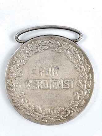 Baden, silberne Verdienstmedaille 1908-1918, Silber, Band...
