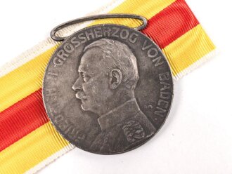 Baden, silberne Verdienstmedaille 1908-1918, Silber, Band...