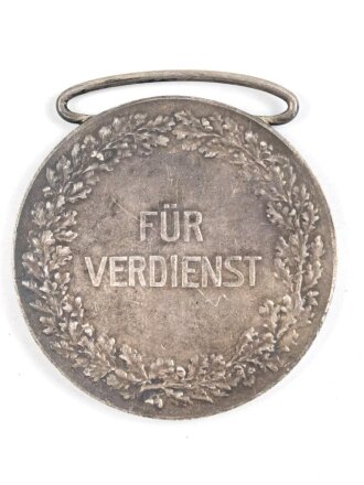 Baden, silberne Verdienstmedaille 1908-1918, Silber, Band...