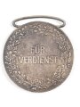 Baden, silberne Verdienstmedaille 1908-1918, Silber, Band beiliegend
