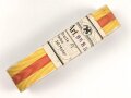 Baden, Bündel Ordensband  für die silberne Verdienstmedaille 1908-1918. Breite 30mm, in der originalen Banderole, laut dieser 10 Meter