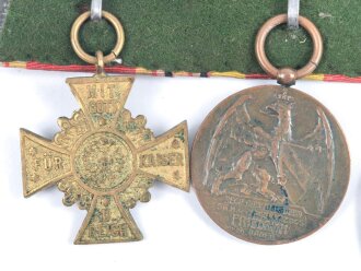 Baden, Ordenspange Centenarmedaille Preussen, Regierungsjubiläumsmedaille 1902, Erinnerungsabzeichen 2. Badisches Grenadier Regiment 110
