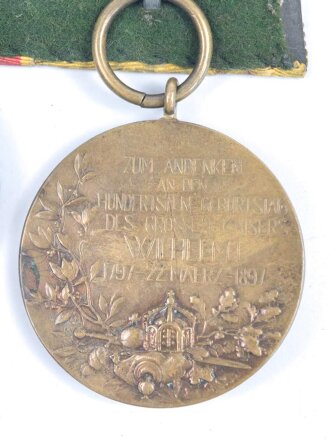 Baden, Ordenspange Centenarmedaille Preussen, Regierungsjubiläumsmedaille 1902, Erinnerungsabzeichen 2. Badisches Grenadier Regiment 110