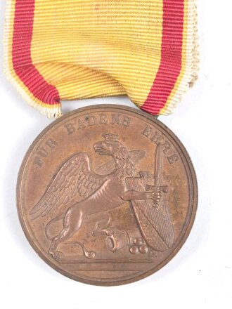 Baden, Felddienstauszeichnung 1849 am Band mit Spange 1870 - 1871