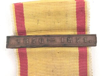 Baden, Felddienstauszeichnung 1849 am Band mit Spange 1870 - 1871