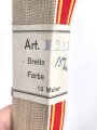 Baden,  Bündel Ordensband zur Bandspange zum Kriegsverdienstkreuz 1916. Breite 15mm, in der originalen Banderole, laut dieser 10 Meter