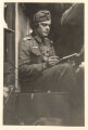 Brustmikrofon im Gebrauch bei der Wehrmacht, Maße 6,5 x 9,5 cm