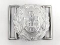 Kriegsmarine Schloß für die Paradefeldbinde der Beamten. Aluminium 60mm. Ungetragenes Stück aus altem Herstellerbestand