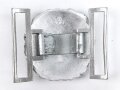 Kriegsmarine Schloß für die Paradefeldbinde der Beamten. Aluminium 60mm. Ungetragenes Stück aus altem Herstellerbestand