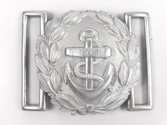 Kriegsmarine Schloß für die Paradefeldbinde der Beamten. Aluminium 60mm. Ungetragenes Stück aus altem Herstellerbestand