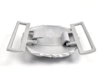 Kriegsmarine Schloß für die Paradefeldbinde der Beamten. Aluminium 60mm. Ungetragenes Stück aus altem Herstellerbestand