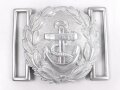 Kriegsmarine Schloß für die Paradefeldbinde der Beamten. Aluminium 60mm. Ungetragenes Stück aus altem Herstellerbestand