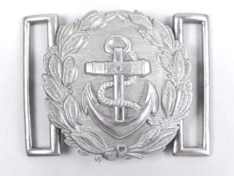 Kriegsmarine Schloß für die Paradefeldbinde der Beamten. Aluminium 60mm. Ungetragenes Stück aus altem Herstellerbestand