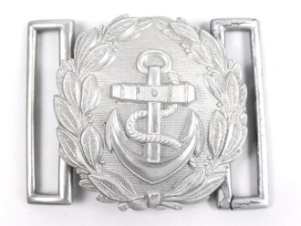 Kriegsmarine Schloß für die Paradefeldbinde der Beamten. Aluminium 60mm. Ungetragenes Stück aus altem Herstellerbestand