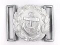 Kriegsmarine Schloß für die Paradefeldbinde der Beamten. Aluminium 60mm. Ungetragenes Stück aus altem Herstellerbestand