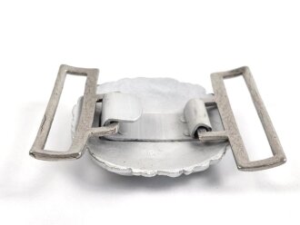 Kriegsmarine Schloß für die Paradefeldbinde der Beamten. Aluminium 60mm. Ungetragenes Stück aus altem Herstellerbestand