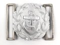 Kriegsmarine Schloß für die Paradefeldbinde der Beamten. Aluminium 60mm. Ungetragenes Stück aus altem Herstellerbestand