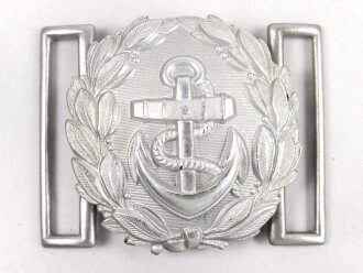 Kriegsmarine Schloß für die Paradefeldbinde der Beamten. Aluminium 60mm. Ungetragenes Stück aus altem Herstellerbestand