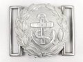 Kriegsmarine Schloß für die Paradefeldbinde der Beamten. Aluminium 60mm. Ungetragenes Stück aus altem Herstellerbestand