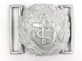 Kriegsmarine Schloß für die Paradefeldbinde der Beamten. Aluminium 60mm. Ungetragenes Stück aus altem Herstellerbestand