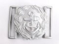 Kriegsmarine Schloß für die Paradefeldbinde der Beamten. Aluminium 60mm. Ungetragenes Stück aus altem Herstellerbestand