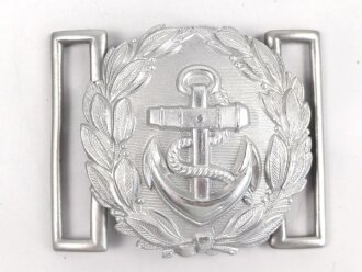 Kriegsmarine Schloß für die Paradefeldbinde der Beamten. Aluminium 60mm. Ungetragenes Stück aus altem Herstellerbestand