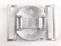 Kriegsmarine Schloß für die Paradefeldbinde der Beamten. Aluminium 60mm. Ungetragenes Stück aus altem Herstellerbestand