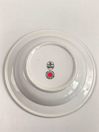 Deutsche Arbeitsfront, Kantinenporzellan Suppenteller, Hersteller Hutschenreuther Hohenberg, Durchmesser 23cm, gebraucht