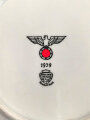 Heer, Kantinenporzellan Suppenteller, datiert 1939, Hersteller Rhenania Duisdorf-Bonn, Durchmesser 23cm, gebraucht