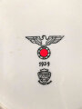 Heer, Kantinenporzellan Suppenteller, datiert 1939, Hersteller Rhenania Duisdorf-Bonn, Durchmesser 23cm, gebraucht