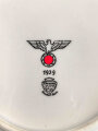 Heer, Kantinenporzellan Suppenteller, datiert 1939, Hersteller Rhenania Duisdorf-Bonn, Durchmesser 23cm, gebraucht