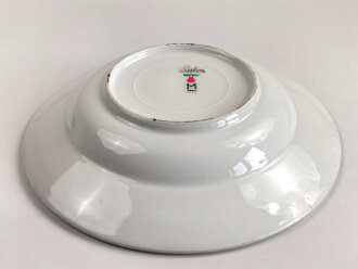 Kriegsmarine, Kantinenporzellan Suppenteller, datiert 1941, Hersteller Rieber Mitterteich, Durchmesser 24cm, gebraucht