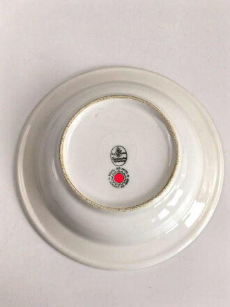 Deutsche Arbeitsfront, Kantinenporzellan Suppenteller, datiert 1939, Hersteller Hutschenreuther Hohenberg, Durchmesser 23cm, gebraucht
