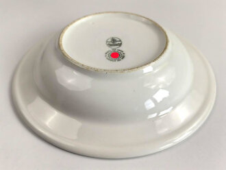 Deutsche Arbeitsfront, Kantinenporzellan Suppenteller, datiert 1939, Hersteller Hutschenreuther Hohenberg, Durchmesser 23cm, gebraucht