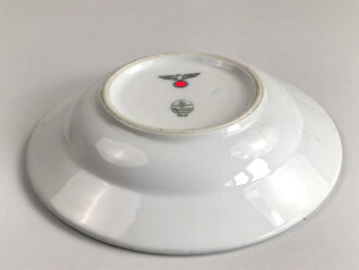 Heer, Kantinenporzellan Suppenteller, datiert 1937, Hersteller Hutschenreuther Hohenberg, Durchmesser 24cm, gebraucht