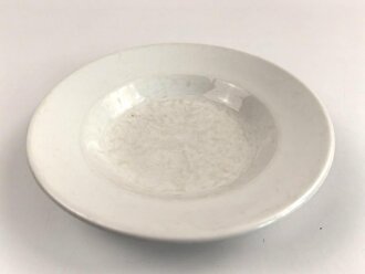 Heer, Kantinenporzellan Suppenteller, datiert 1939, Hersteller Rhenania Duisdorf-Bonn, Durchmesser 23cm, gebraucht