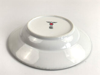 Heer, Kantinenporzellan Suppenteller, datiert 1939, Hersteller Rhenania Duisdorf-Bonn, Durchmesser 23cm, gebraucht