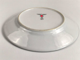 Heer, Kantinenporzellan flacher Teller, datiert 1941, Hersteller W Bavaria, Durchmesser 23,5cm, gebraucht