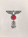 Heer, Kantinenporzellan flacher Teller, datiert 1941, Hersteller W Bavaria, Durchmesser 23,5cm, gebraucht