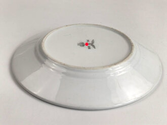 Luftwaffe, Kantinenporzellan flacher Teller, datiert 1939, Hersteller Bauscher Weiden, Durchmesser 23cm, gebraucht