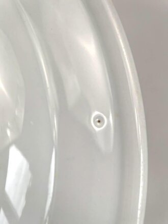 Deutsche Arbeitsfront, Kantinenporzellan flacher Teller der Wiener Neustädter Flugzeugwerke, Hersteller Bauscher Weiden, Durchmesser 23,5cm, gebraucht