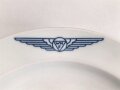 Deutsche Arbeitsfront, Kantinenporzellan flacher Teller der Wiener Neustädter Flugzeugwerke, Hersteller Bauscher Weiden, Durchmesser 23,5cm, gebraucht