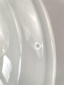Deutsche Arbeitsfront, Kantinenporzellan flacher Teller der Wiener Neustädter Flugzeugwerke, Hersteller Bauscher Weiden, Durchmesser 23,5cm, gebraucht