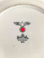 Heer, Kantinenporzellan kleine Schale, Hersteller Rosenthal Selb-Germaany 1941, Durchmesser 16,5 cm, gebraucht